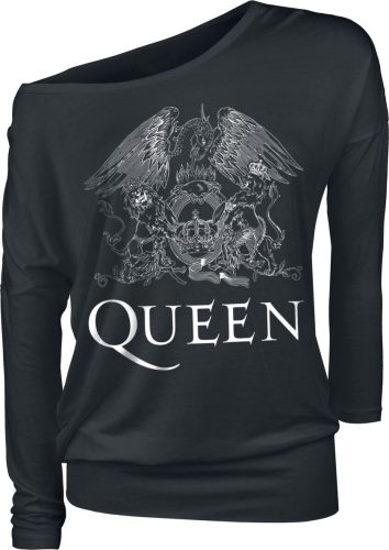 Queen Crest Vintage Dámské tričko s dlouhými rukávy černá