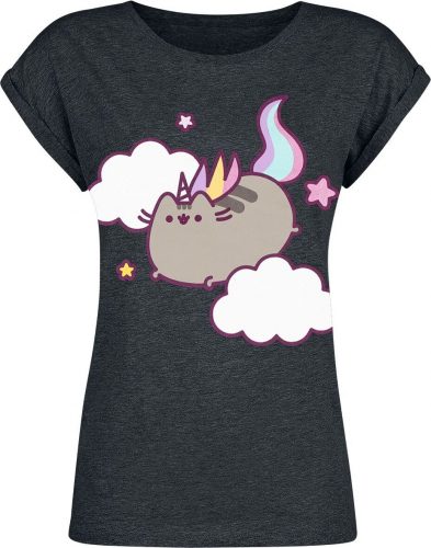 Pusheen Pusheenicorn Clouds Dámské tričko charcoal