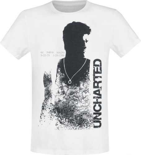 Uncharted Nathan Silhouette Tričko bílá