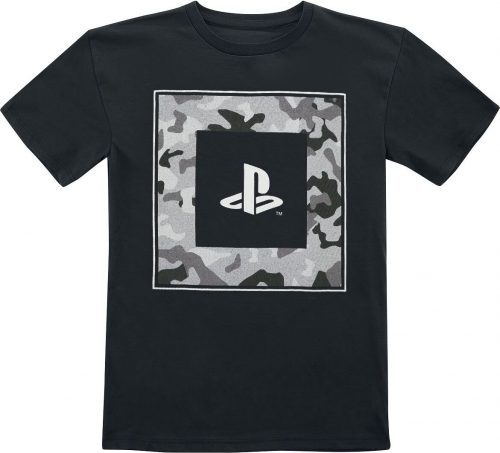 Playstation Kids - Camo Box detské tricko černá