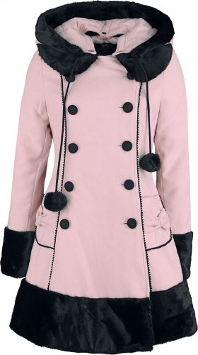 Hell Bunny Sarah Jane Coat Dámský kabát světle růžová