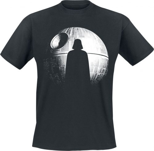 Star Wars Rogue One Deathstar Silhouette Tričko černá