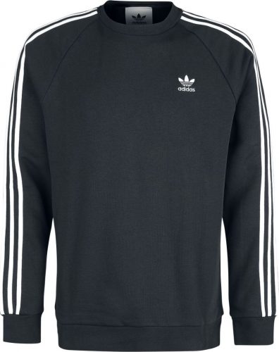 Adidas Tričko 3-Stripes Crew Mikina černá