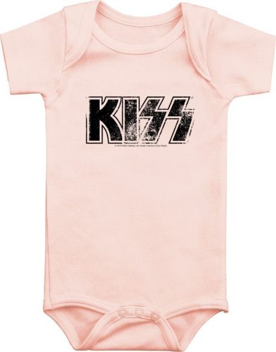 Kiss Distressed Logo body světle růžová