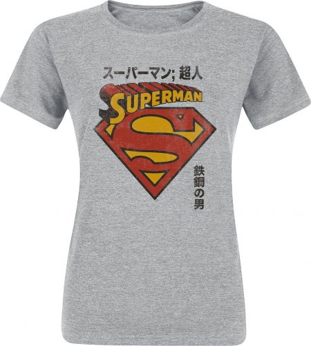 Superman Japanese Logo Dámské tričko šedý vres