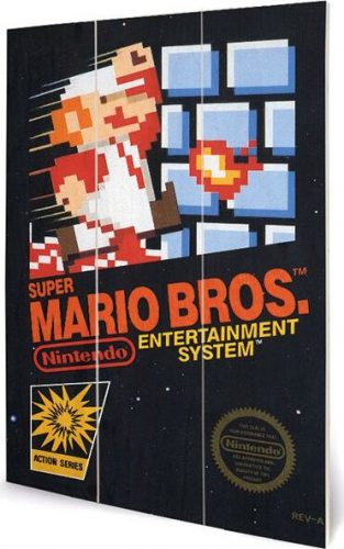 Super Mario Super Mario Bros. - NES Cover Drevená nástenná dekorace vícebarevný