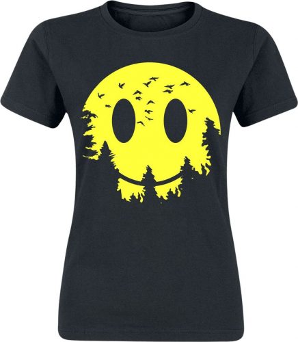 Funshirt Smiley Moon Dámské tričko černá