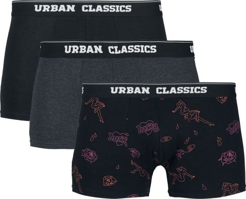 Urban Classics Balení 3 ks boxerek Boxerky cerná/šedá