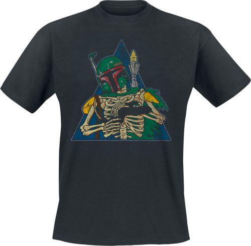 Star Wars Skeleton Boba Fett Tričko černá