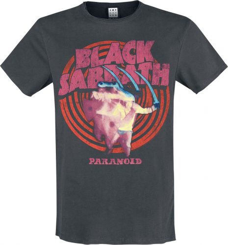 Black Sabbath Amplified Collection - Paranoid Tričko charcoal