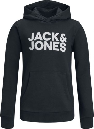 Jack & Jones Corp Logo detská mikina s kapucí černá