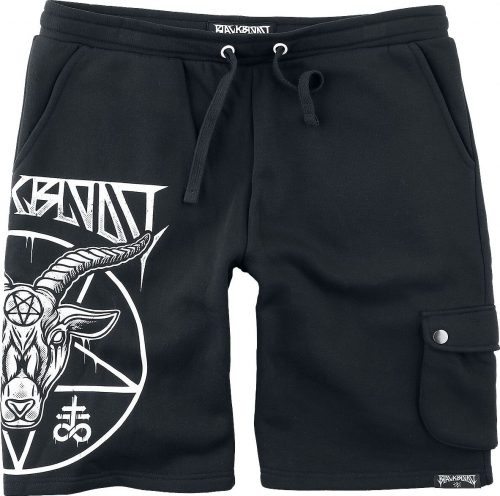 Black Blood by Gothicana Sweat Shorts mit Pentagramm Print Teplákové šortky černá