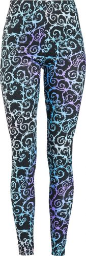 Full Volume by EMP Leggings mit buntem Stacheldraht-Print Leginy černá