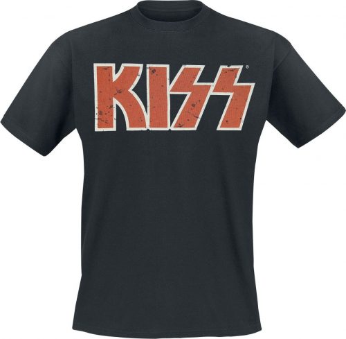 Kiss Red Logo Tričko černá