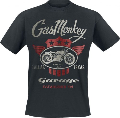 Gas Monkey Garage Muscle Motor Tričko černá