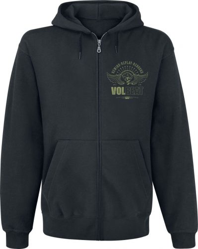 Volbeat RRR Skull Mikina s kapucí na zip černá