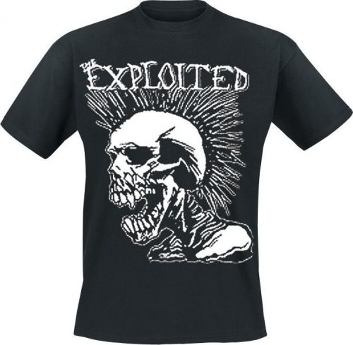 The Exploited Mohican Skull Tričko černá