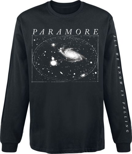 Paramore Tracklist Galaxy Tričko s dlouhým rukávem černá