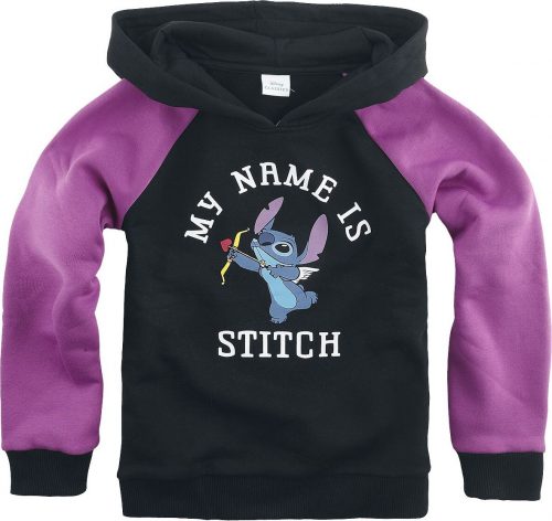 Lilo & Stitch Kids - My Name Is Stitch detská mikina s kapucí cerná/šeríková