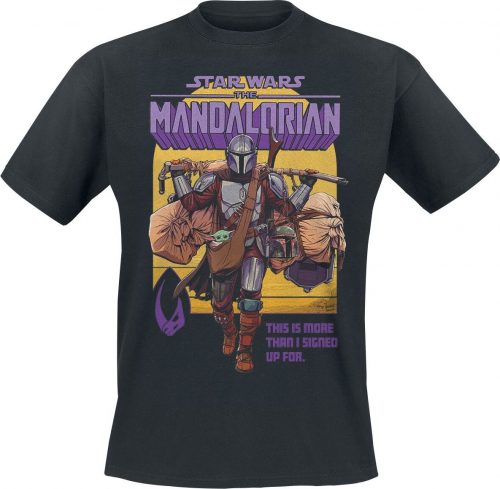 Star Wars The Mandalorian - Signed Up Tričko černá