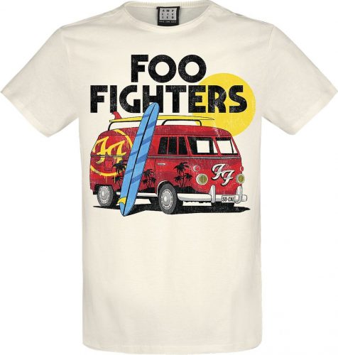 Foo Fighters Amplified Collection - Camper Van Tričko šedobílá