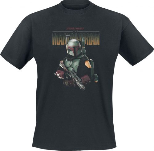 Star Wars The Mandalorian - Boba Fett Tričko černá