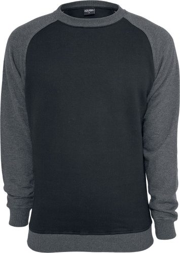 Urban Classics 2-Tone Raglan Crewneck Mikina cerná/uhlová