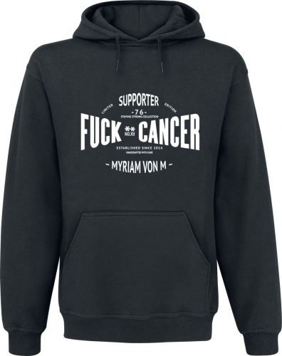 Funshirt Fuck Cancer by Myriam von M - Supporter Mikina s kapucí černá