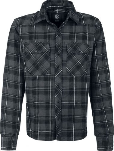 Brandit Checkshirt Košile šedá/cerná/bílá