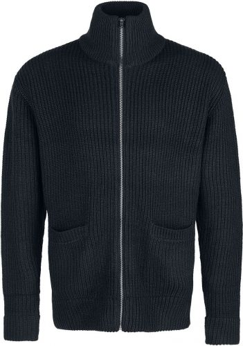 Urban Classics Kardigan na zip Cardigan černá