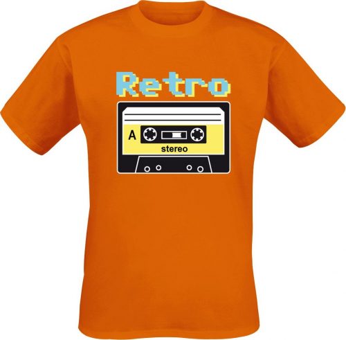 Funshirt Retro Kassette Tričko oranžová