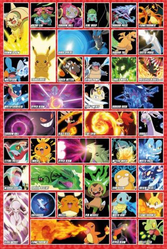 Pokémon Moves - Poster plakát vícebarevný