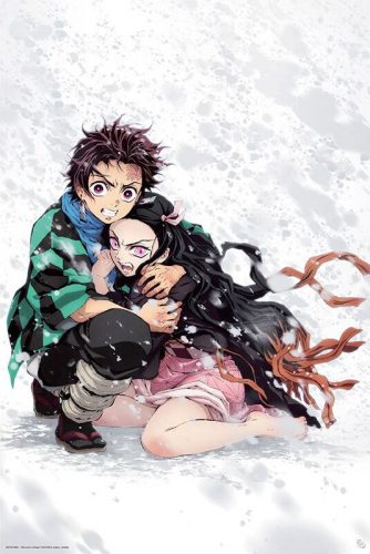 Demon Slayer Tanjiro & Nezuko Snow plakát vícebarevný