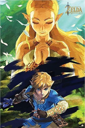 The Legend Of Zelda Breath Of The Wild - Zelda & Link plakát vícebarevný