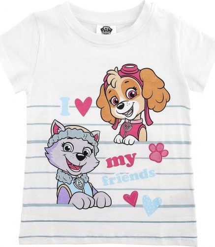 Paw Patrol I Love My Friends detské tricko bílá