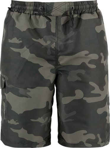 Brandit Swimshorts Camo Pánské plavky tmavě maskáčová