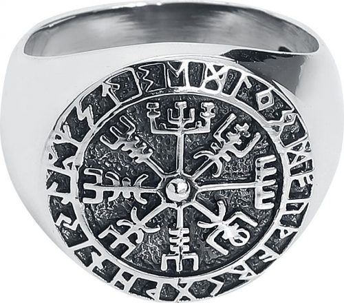 etNox magic and mystic Vegvisir Prsten stríbrná