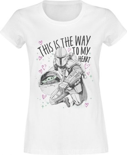 Star Wars The Mandalorian - The Way To My Heart - Grogu Dámské tričko bílá