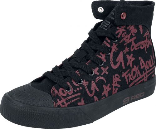 RED by EMP Sneaker mit Graffiti Schriftzug tenisky černá