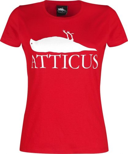 Atticus Brand Logo Basic T-Shirt Dámské tričko červená