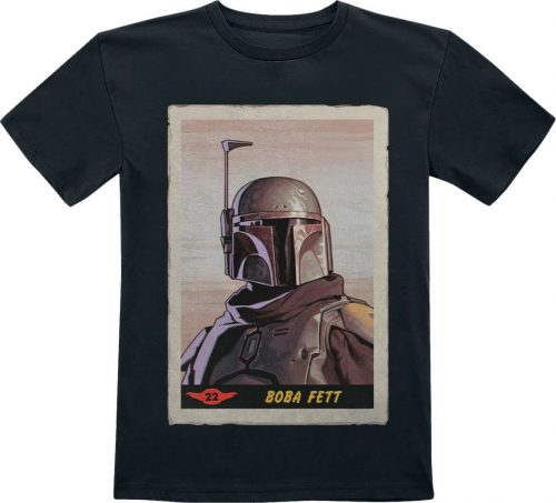 Star Wars Boba Fett - Card detské tricko černá