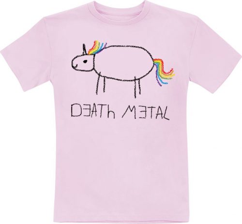 Tierisch Kids - Death Metal Unicorn detské tricko světle růžová