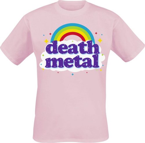 Funshirt Goodie Two Sleeves - Death Metal Rainbow Tričko růžová