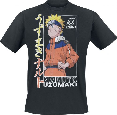 Naruto Konoha Tričko černá