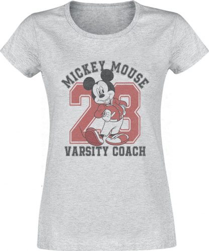 Mickey & Minnie Mouse Varsity Coach Dámské tričko šedý vres