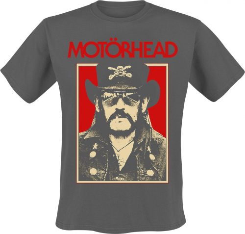 Motörhead Lemmy RJ Photo Tričko charcoal