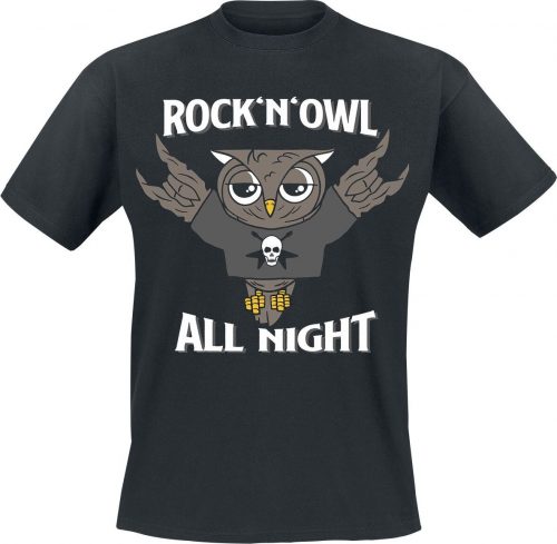 Tierisch Rock 'n' Owl All Night Tričko černá