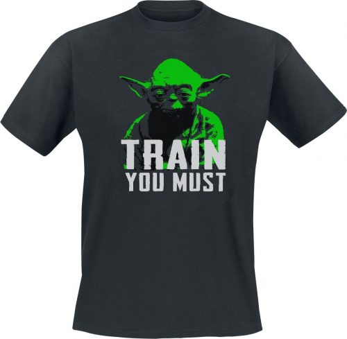 Star Wars Yoda - Train You Must Tričko černá