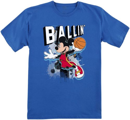 Mickey & Minnie Mouse Kids - Basketballer Mickey detské tricko modrá