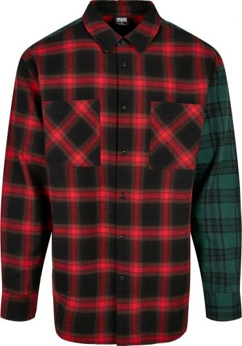 Urban Classics Oversized Mix Check Shirt Košile vícebarevný